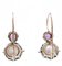 Pearls, Rubies, Rose Gold and Silver Earrings, Set of 2 3