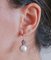 Ohrringe aus Roségold und Silber mit Perlen, Rubinen, 2 5