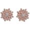 Diamonds, 18 Karat Rose Gold Modern Earrings, Set of 2 1