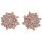 Diamonds, 18 Karat Rose Gold Modern Earrings, Set of 2, Image 1
