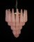 Lampadari a goccia in vetro di Murano rosa, anni '80, set di 2, Immagine 6