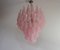 Lampadario a goccia in vetro di Murano rosa, anni '80, Immagine 10