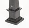 Empire Revival Black Marble Obelisks, 1980s, Set of 2 10