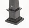 Obeliscos de mármol negro Empire Revival, años 80. Juego de 2, Imagen 10