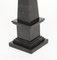 Empire Revival Black Marble Obelisks, 1980s, Set of 2 6