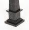 Obeliscos de mármol negro Empire Revival, años 80. Juego de 2, Imagen 6