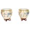 Qing Dynasty Canton Famille Rose Vases on Stands, China, 1950s, Set of 2, Image 1