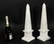 Empire Revival Carrara Marble Obelisks, 1980s, Set of 2 13