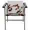 LC-1 Chair in Brown and White Ponyskin by Le Corbusier for Cassina 1
