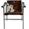 LC-1 Stuhl aus Braunem & Weißem Ponyskin von Le Corbusier für Cassina 1