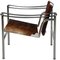 LC-1 Chair in Brown and White Ponyskin by Le Corbusier for Cassina 4