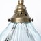 Small Holophane Blue Prismatic Glass Pendant Light, 1890s 12