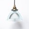 Small Holophane Blue Prismatic Glass Pendant Light, 1890s 13