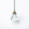 Small Holophane Blue Prismatic Glass Pendant Light, 1890s 9