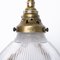 Lámpara colgante Holophane B2 pequeña de vidrio prismático, años 30, Imagen 15
