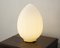 Large Vintage Table Lamp in Satin White Murano Glass Shape Form, Italy, Image 3