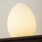 Large Vintage Table Lamp in Satin White Murano Glass Shape Form, Italy 5