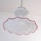 Vintage Ceiling Lamp in White Murano Glass Glass with Red Decoration, Italy, 1970s 5