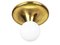 Brass & Opaline Glass Shade Ball Wall or Ceiling Lamp by Achille Castiglioni for Flos, 1960s 1