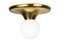 Brass & Opaline Glass Shade Ball Wall or Ceiling Lamp by Achille Castiglioni for Flos, 1960s, Image 3