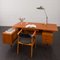 Mid-Century Teak Executive L Shaped Desk with Sideboard in the style of Arne Vodder, Germany, 1970s, Image 2