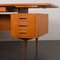 Mid-Century Teak Executive L Shaped Desk with Sideboard in the style of Arne Vodder, Germany, 1970s 18