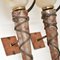 Art Deco Steel, Copper and Glass Sconces, 1930s, Set of 2 5