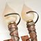 Art Deco Steel, Copper and Glass Sconces, 1930s, Set of 2 3