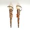Art Deco Steel, Copper and Glass Sconces, 1930s, Set of 2 1