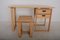 Desk and Stool, 1970s, Set of 2 1