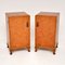 Burr Walnut Bedside Cabinets, 1930, Set of 2 1