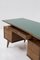 Vintage Italian Desk with Green Glass Top, 1950s, Image 6