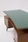 Vintage Italian Desk with Green Glass Top, 1950s 2