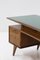 Vintage Italian Desk with Green Glass Top, 1950s, Image 10