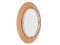 Round Salmon Glass Wall Mirror from Cristal Art, 1960s, Image 5