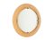 Round Salmon Glass Wall Mirror from Cristal Art, 1960s, Image 1