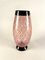 Jarrón de cristal de Murano rosa con Bolle atribuido a Fratelli Toso, años 80, Imagen 1