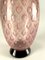 Jarrón de cristal de Murano rosa con Bolle atribuido a Fratelli Toso, años 80, Imagen 3