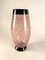 Jarrón de cristal de Murano rosa con Bolle atribuido a Fratelli Toso, años 80, Imagen 5