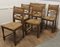 French Golden Oak Country Dining Chairs, 1890s, Set of 6, Image 4