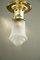 Art Deco Deckenlampe mit Original Antiken Glasschirmen, Wien, 1920er 9