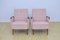 Rosa Mid-Century Sessel, 1960er, 2er Set 4