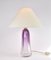 Amethist Coloured Crystal Table Lamp by Val St Lambert for Val Saint Lambert 5