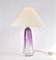 Amethist Coloured Crystal Table Lamp by Val St Lambert for Val Saint Lambert 6