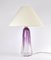 Amethist Coloured Crystal Table Lamp by Val St Lambert for Val Saint Lambert 2