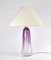 Tischlampe aus Amethystfarbenem Kristallglas von Val St Lambert für Val Saint Lambert 2