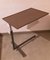 Vintage German Side Table with Gray Metal Frame on Wheels from Bremshey, 1960s 4