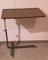 Vintage German Side Table with Gray Metal Frame on Wheels from Bremshey, 1960s, Image 5