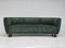 Vintage Danish Velour 3 Seater Banana Sofa, 1960s 25