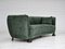 Vintage Danish Velour 3 Seater Banana Sofa, 1960s, Image 3